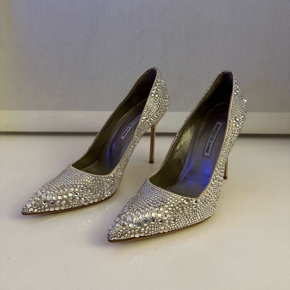 Vintage Manolo Blahnik Heels in Sparkle Gem